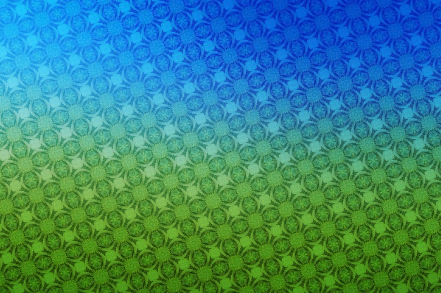 Grüner und blauer abstrakter Hintergrund mit Kaleidoskopmuster