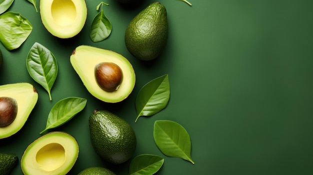 Grüner und gelber Avocado-Hintergrund