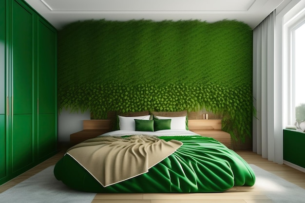 Grüner Wandinnenraum
