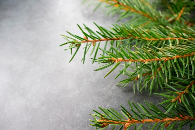 Grüner Weihnachtshintergrund mit einem festlichen Weihnachtsbaum