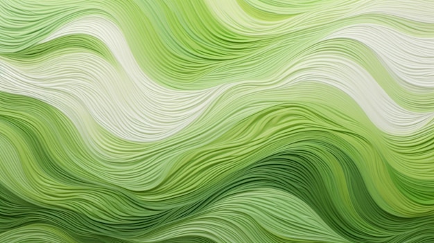 Grüner wellenförmiger Hintergrund Abstrakte Papierwellen-Textur in Grün
