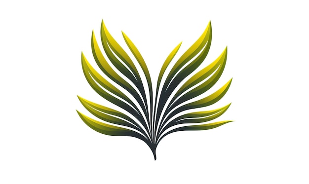 Grünes Blatt-Logo auf weißem Hintergrund