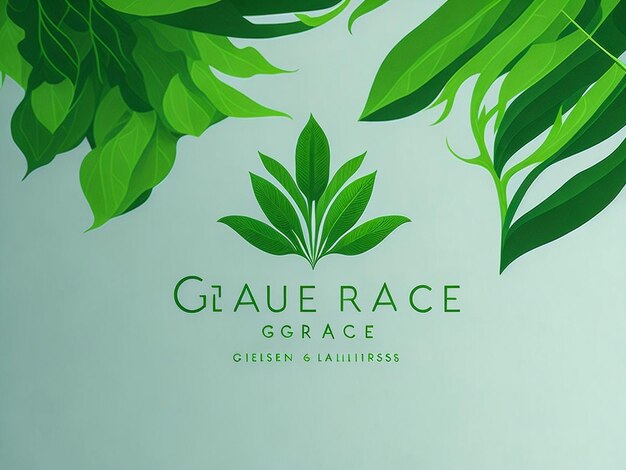 Grünes Blatt-Logo. Botanischer grüner Blatt-Design-Logo-Vektor