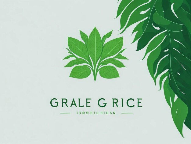 Grünes Blatt-Logo. Botanischer grüner Blatt-Design-Logo-Vektor