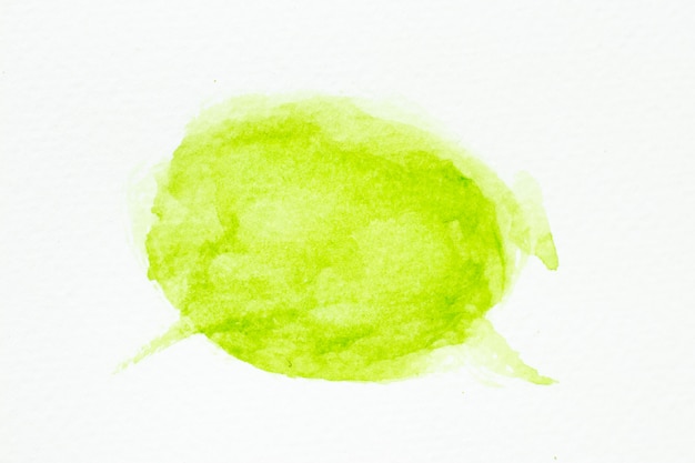 Foto grünes farbaquarell handdrawing als bürste auf weiß