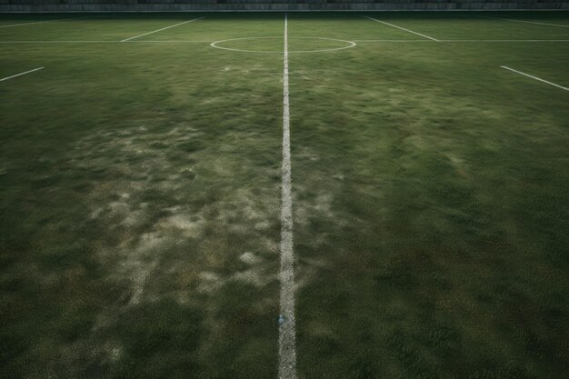 Grünes Feld eines Fußballstadions