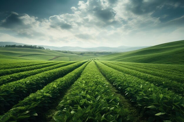 Grünes landwirtschaftliches Feld