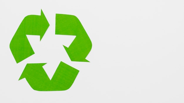 Foto grünes öko-recycling-logo