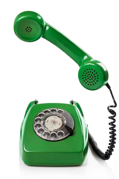 Grünes Retro-Telefon