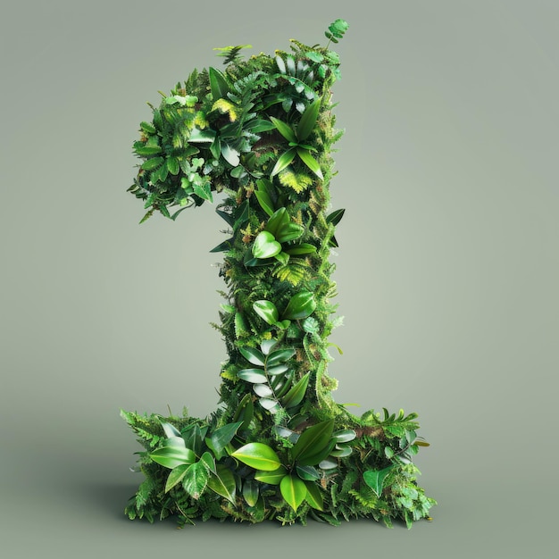 grünes und nachhaltiges Nummer-1-Symbol