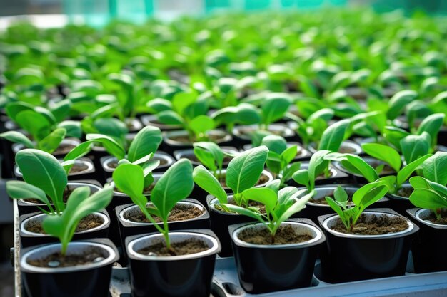 Grünes Wachstum der pflanzlichen Bio-Setzlinge