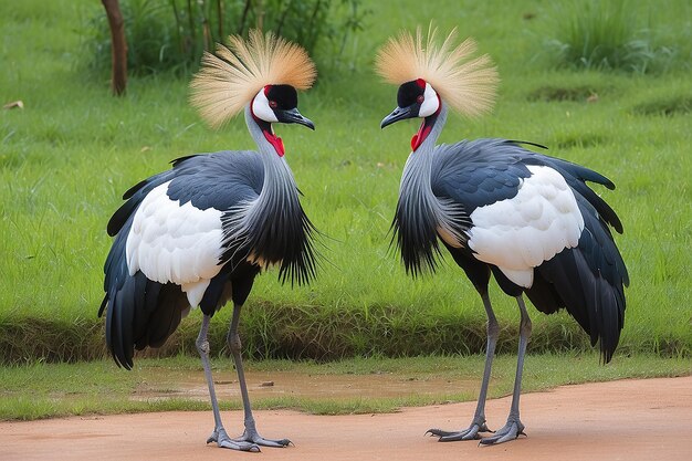 La grulla coronada gris es el pájaro nacional de Uganda