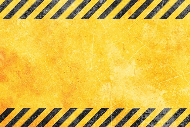 Grunge amarelo e preto listras diagonais linha de alerta preta e amarela fundo listrado