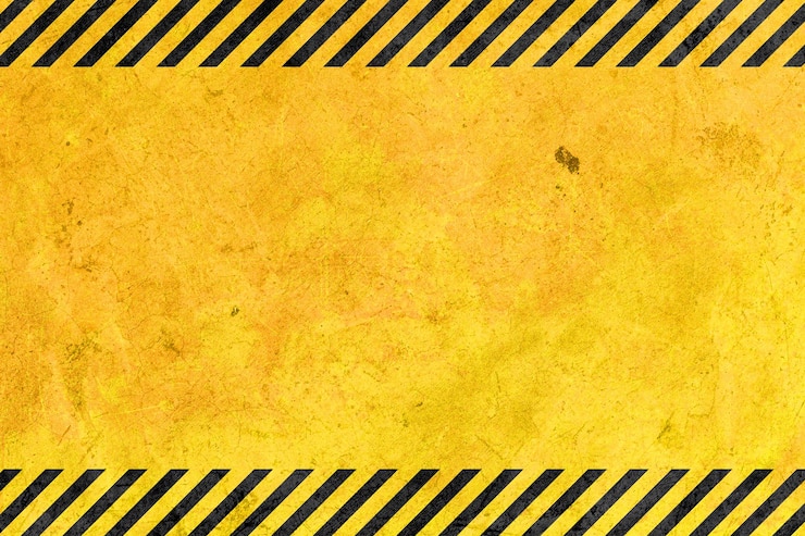 Foto grunge amarelo e preto listras diagonais preto e amarelo linha de advertência fundo listrado