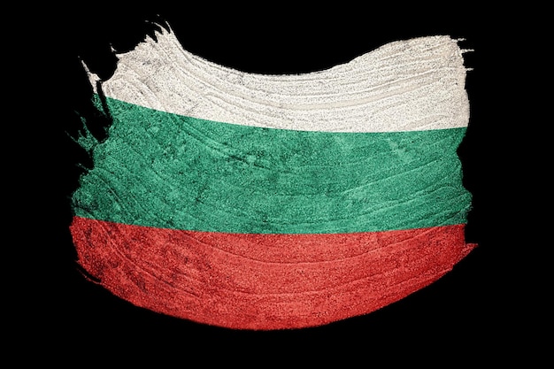 Grunge bandera de Bulgaria. Trazo de pincel búlgaro.