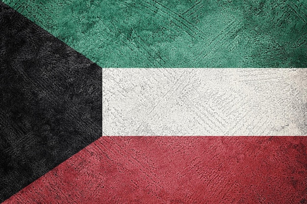 Grunge bandera de Kuwait. Kuwait