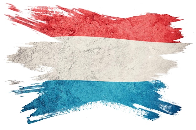 Grunge bandera de Luxemburgo. Trazo de pincel de Luxemburgo.