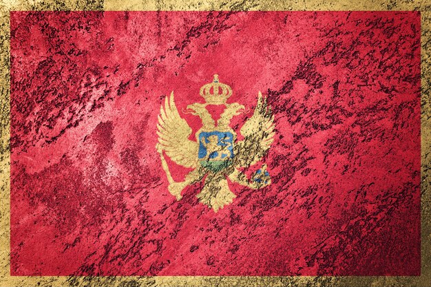 Grunge bandera de Montenegro. montenegro