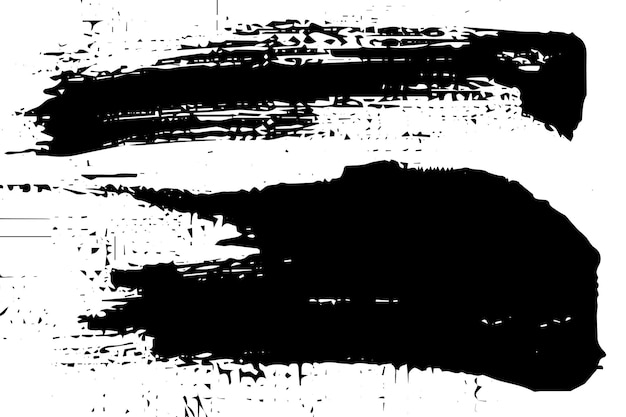 Grunge Black Ink Paint Brush Stroke für ein neues Design Vector auf durchsichtigem Hintergrund