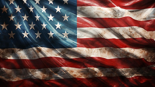 Grunge-Flagge der USA mit Grunge-Textur