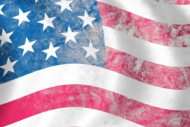 Grunge-Flagge der USA