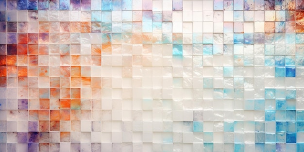 Foto grunge glass mosaic abstract parede de azulejos quadrados brancos e coloridos