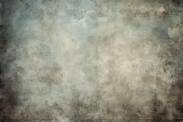 Grunge-Hintergrund mit schwarzem Rand. Generative KI