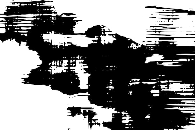 Grunge Pincel de tinta negra para un nuevo diseño vectorial en un fondo transparente