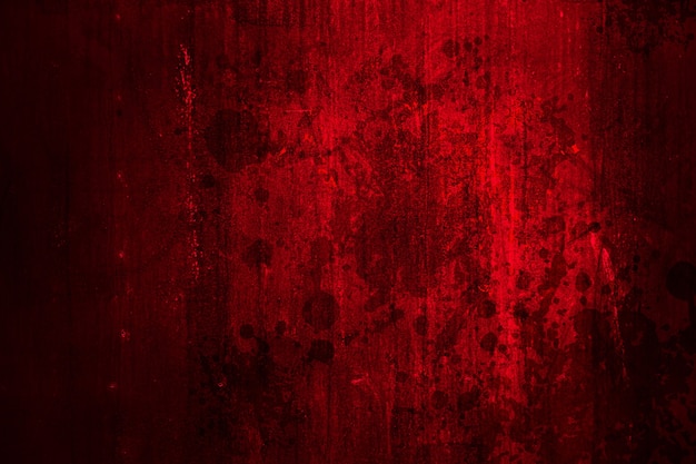 grunge sujo vermelho sangrento para a parede assustadora da cena do crime de terror para o fundo.