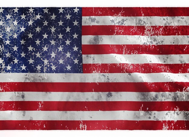 Foto grunge textura bandera americana generativa ai