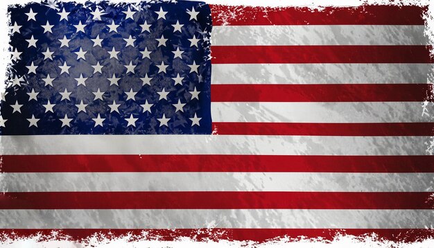 Foto grunge texture bandeira americana generativa ai