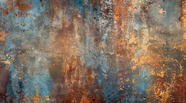 Grunge vieja hoja de pared de metal azul oxidado textura de fondo papel tapiz de fondo abstracto destrozado