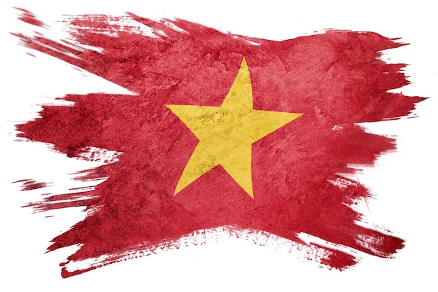 Grunge-Vietnam-Flagge. Vietnam Pinselstrich.