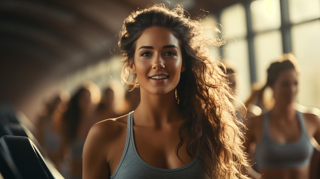 grupo de amigos felices en el gimnasio