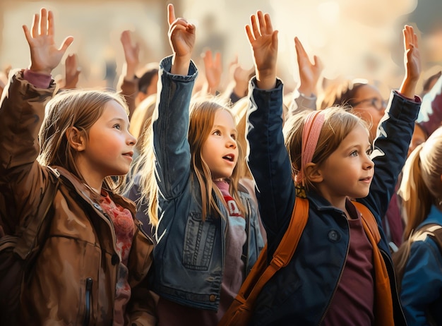 Un grupo de cinco niños en edad preescolar riendo.