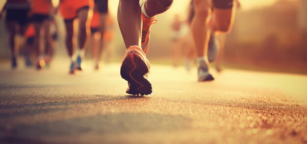 un grupo de corredores están corriendo juntos