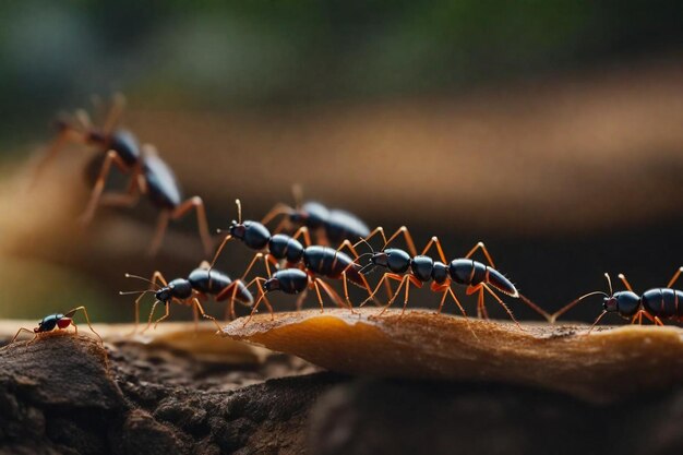 un grupo de cuernos están en un tronco