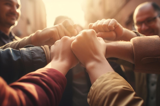 Foto grupo de amigos desfrutando de várias atividades