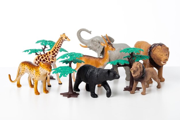 Grupo de animais da selva brinquedo