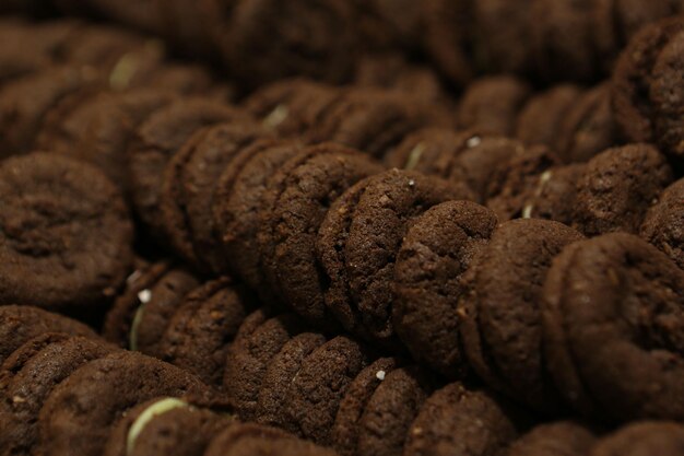 Grupo de biscoitos variados Chocolate com aveia e passas de chocolate branco