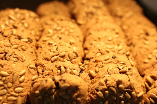 Grupo de biscoitos variados Chocolate com aveia e passas de chocolate branco