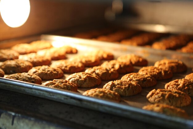 Grupo de biscoitos variados Chocolate com aveia e passas de chocolate branco