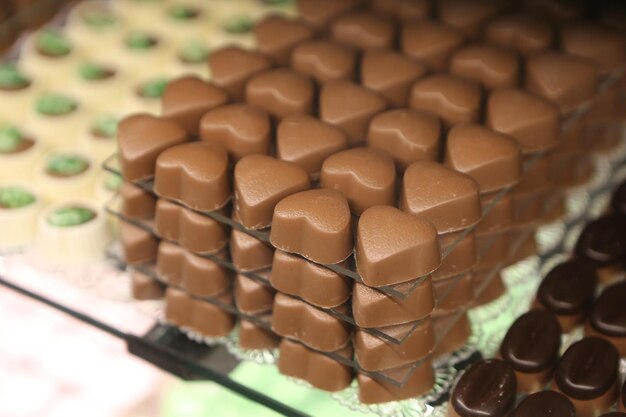 Grupo de biscoitos variados. Pepitas de chocolate, passas de aveia, chocolate branco