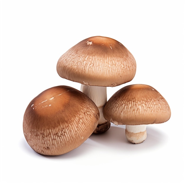 Grupo de cogumelos shiitake PNG em branco