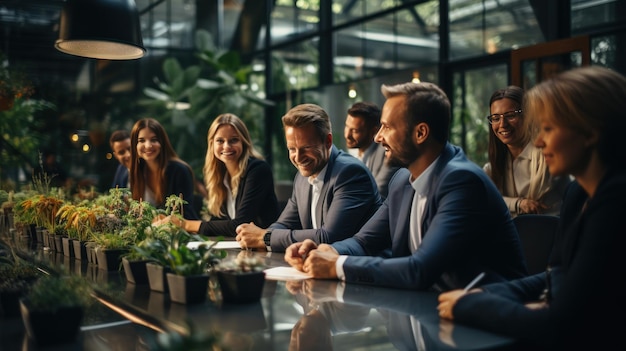 grupo de empresários no escritório de Bodern