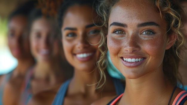 Foto grupo de mulheres unidas