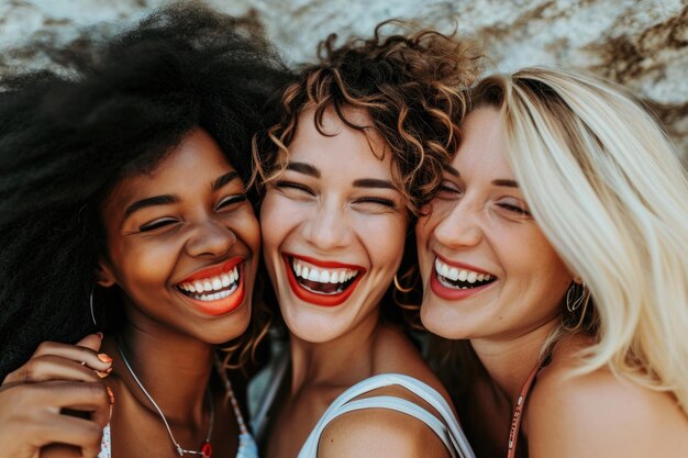 Foto grupo de mulheres unidas