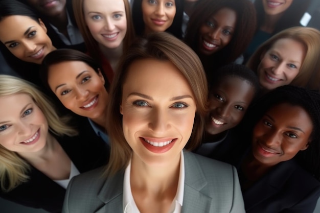 Foto grupo de mulheres unidas