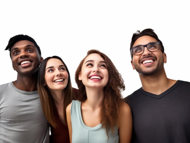 Foto grupo de pessoas diversas e parceria de unidade e diversidade