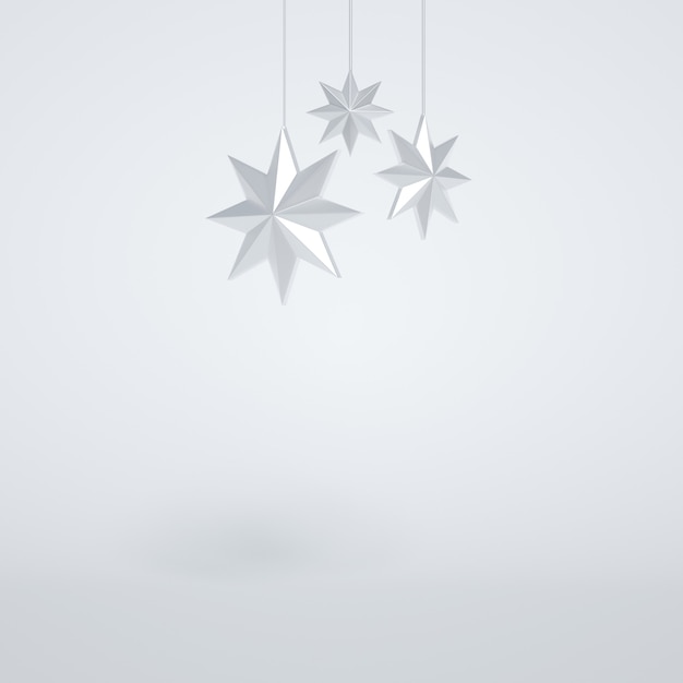 Un grupo de decoraciones de estrellas navideñas.